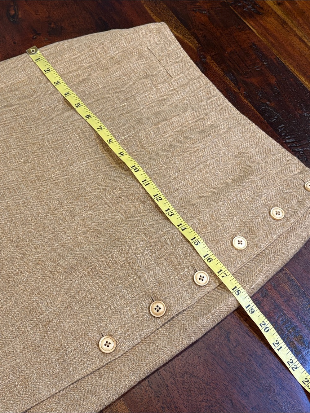 Vintage Ralph Lauren Blue Label Y2K Linen Skirt Button Detail size 6 NWT - Picture 12 of 14